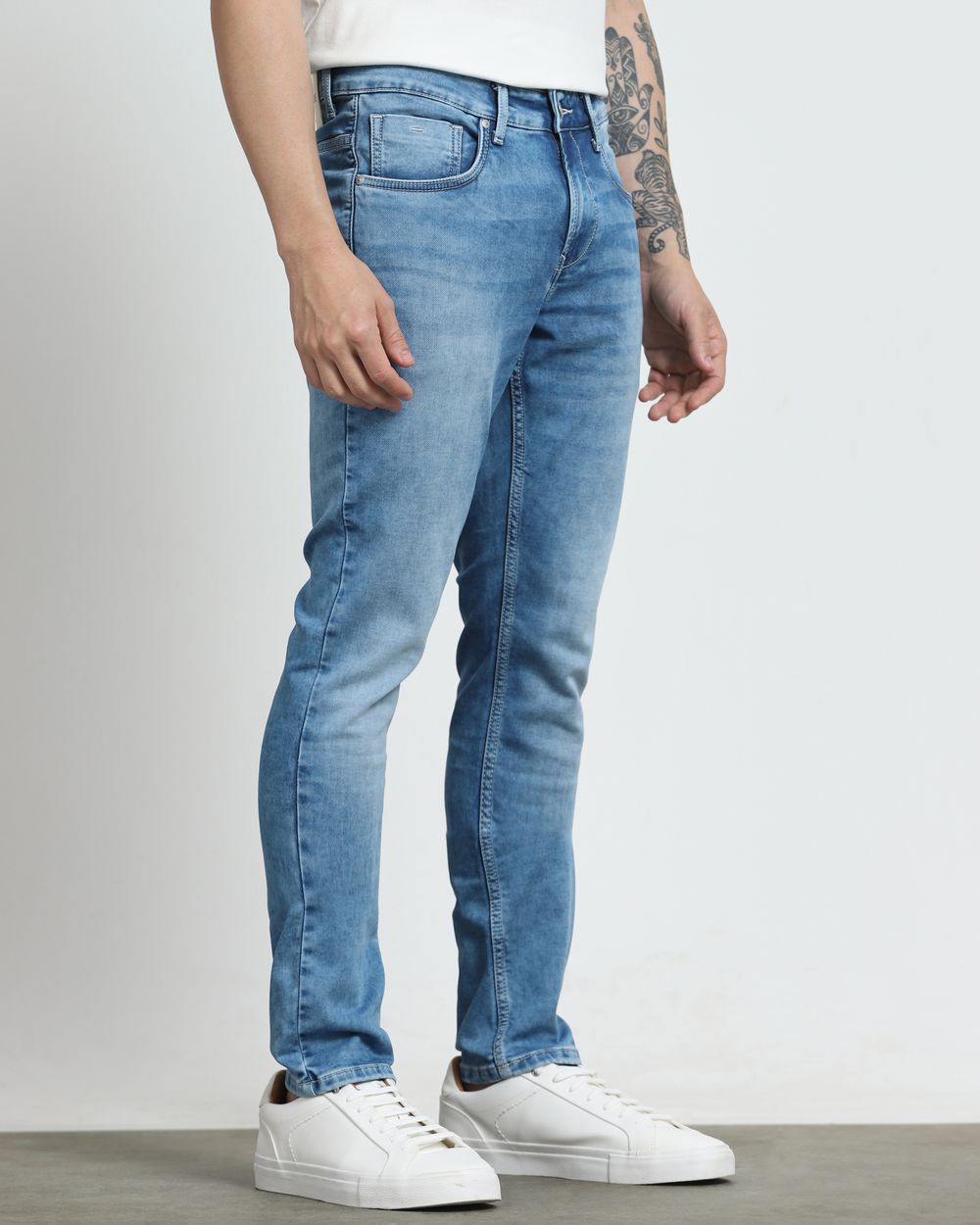 Mid Blue Skinny Fit Jeans