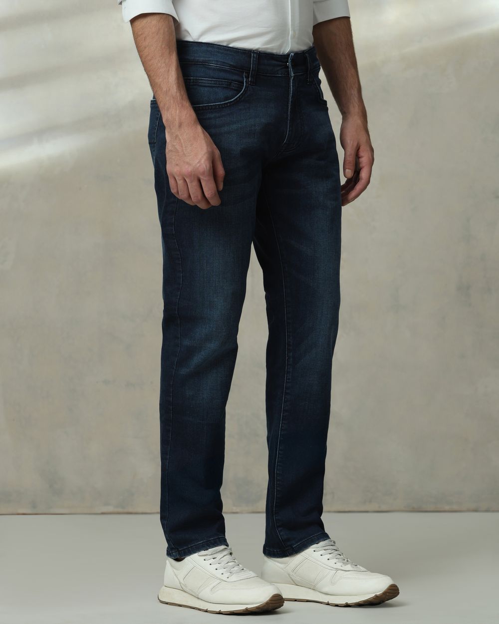 Blue Black Straight Fit Jeans