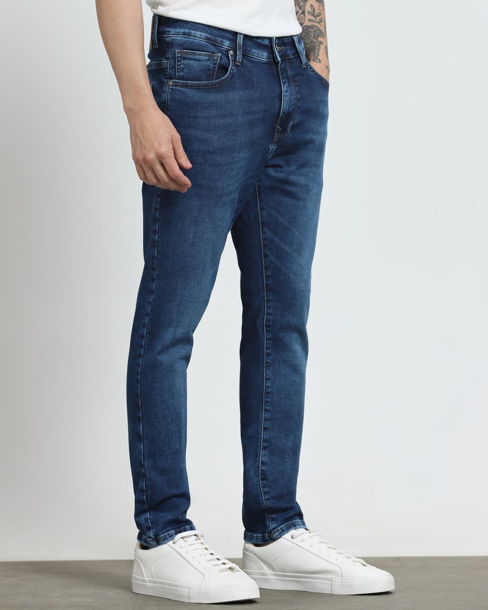 Mid Blue Skinny Fit Jeans