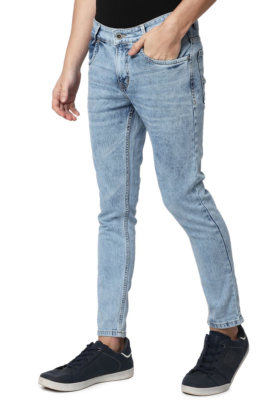 Light Blue Ankle Length Original Stretch Jeans