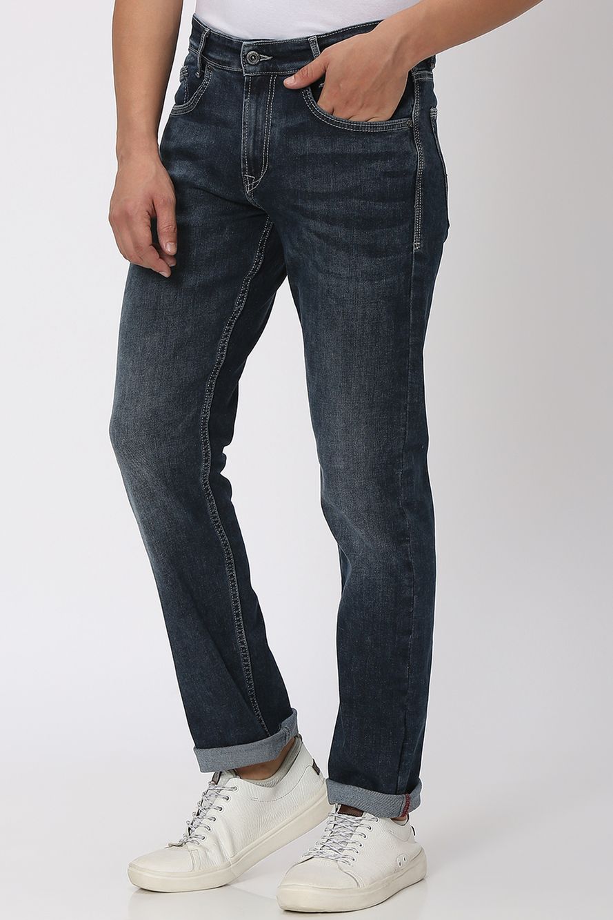 Blue Black Straight Fit Originals Stretch Jeans