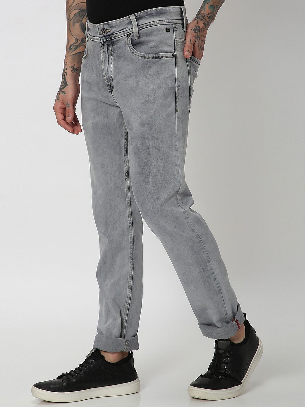 Light Grey Super Slim Fit Originals Stretch Jeans