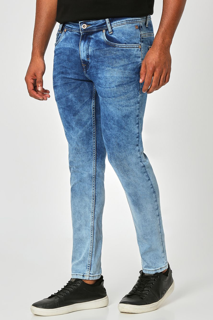 Light Blue Ankle Length Originals Stretch Jeans