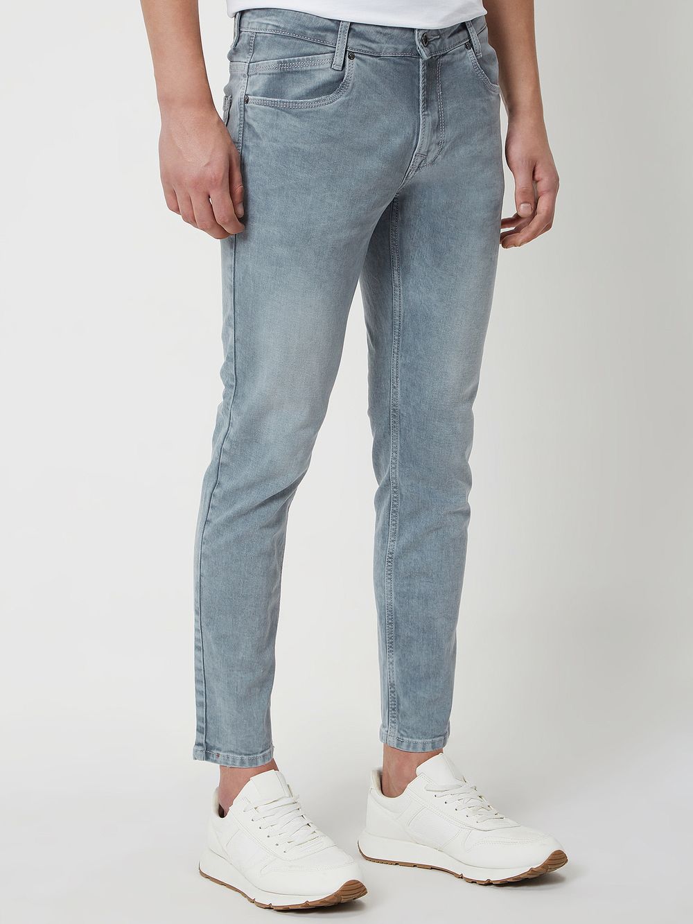 Grey Ankle Length Originals Stretch Jeans