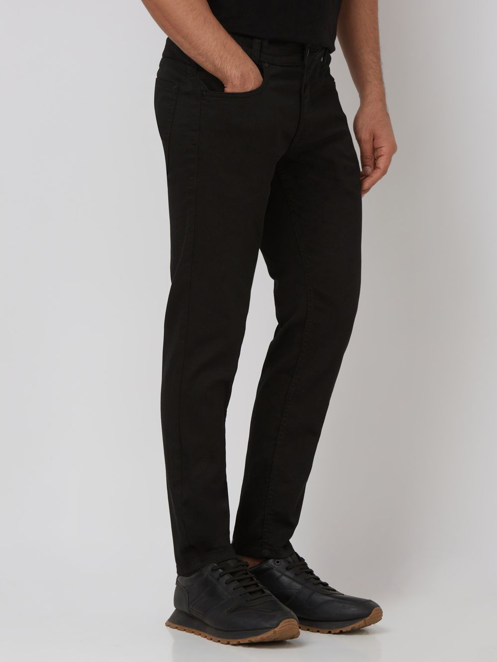Jet Black Ankle Length Jeans