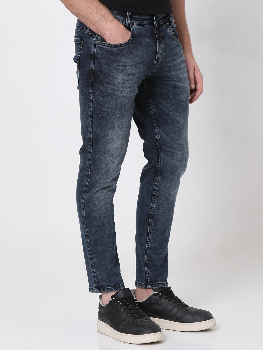 Blue Black Ankle Length Originals Stretch Jeans