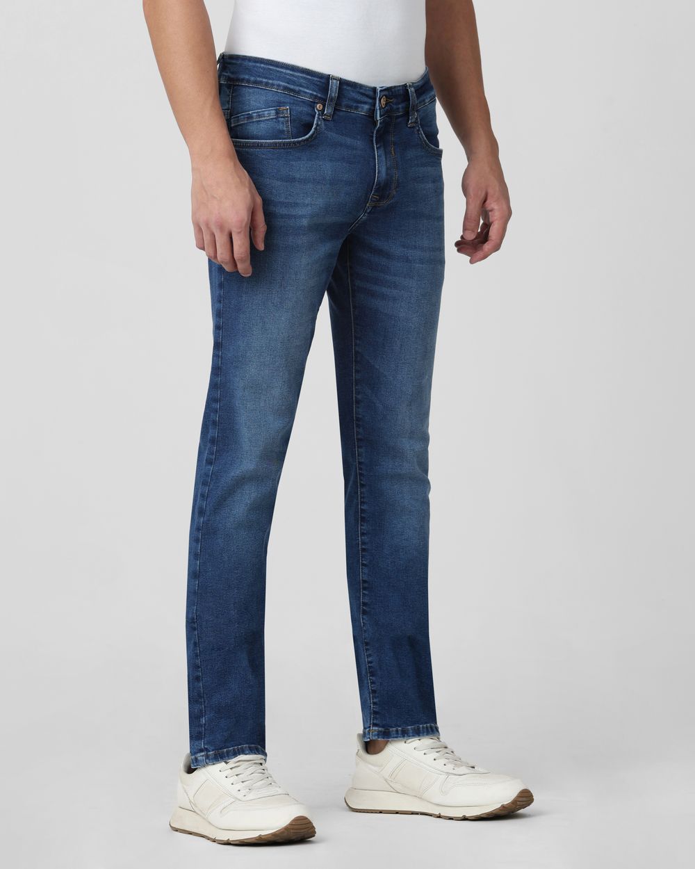 Mid Blue Super Slim Fit Originals Stretch Jeans