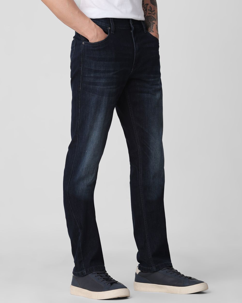 Blue Black Straight Fit Originals Stretch Jeans