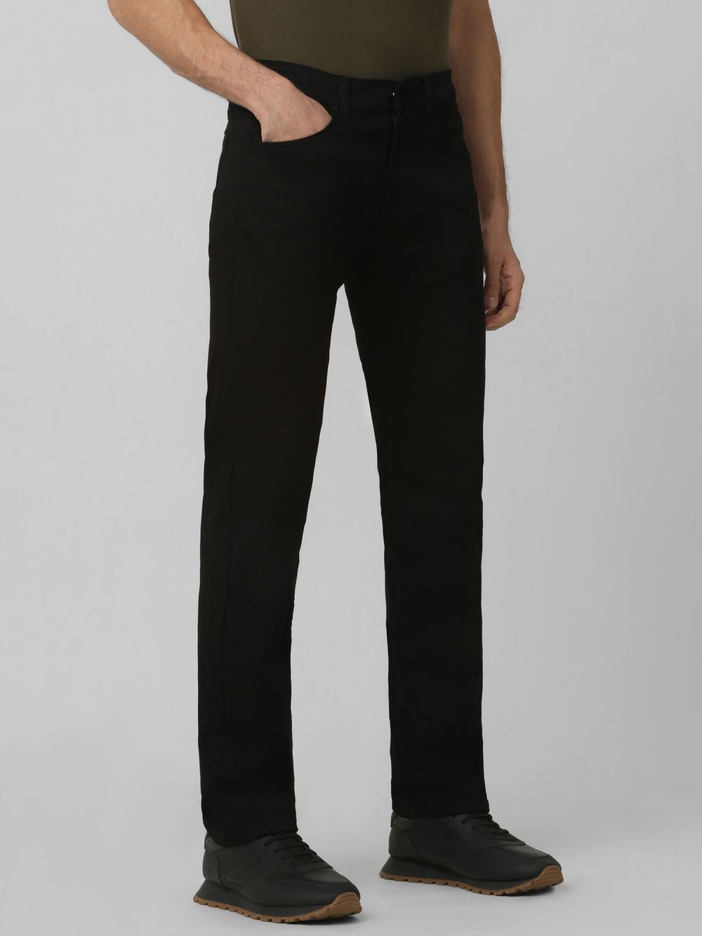 Jet Black Relaxed Straight Fit Originals Stretch Jeans
