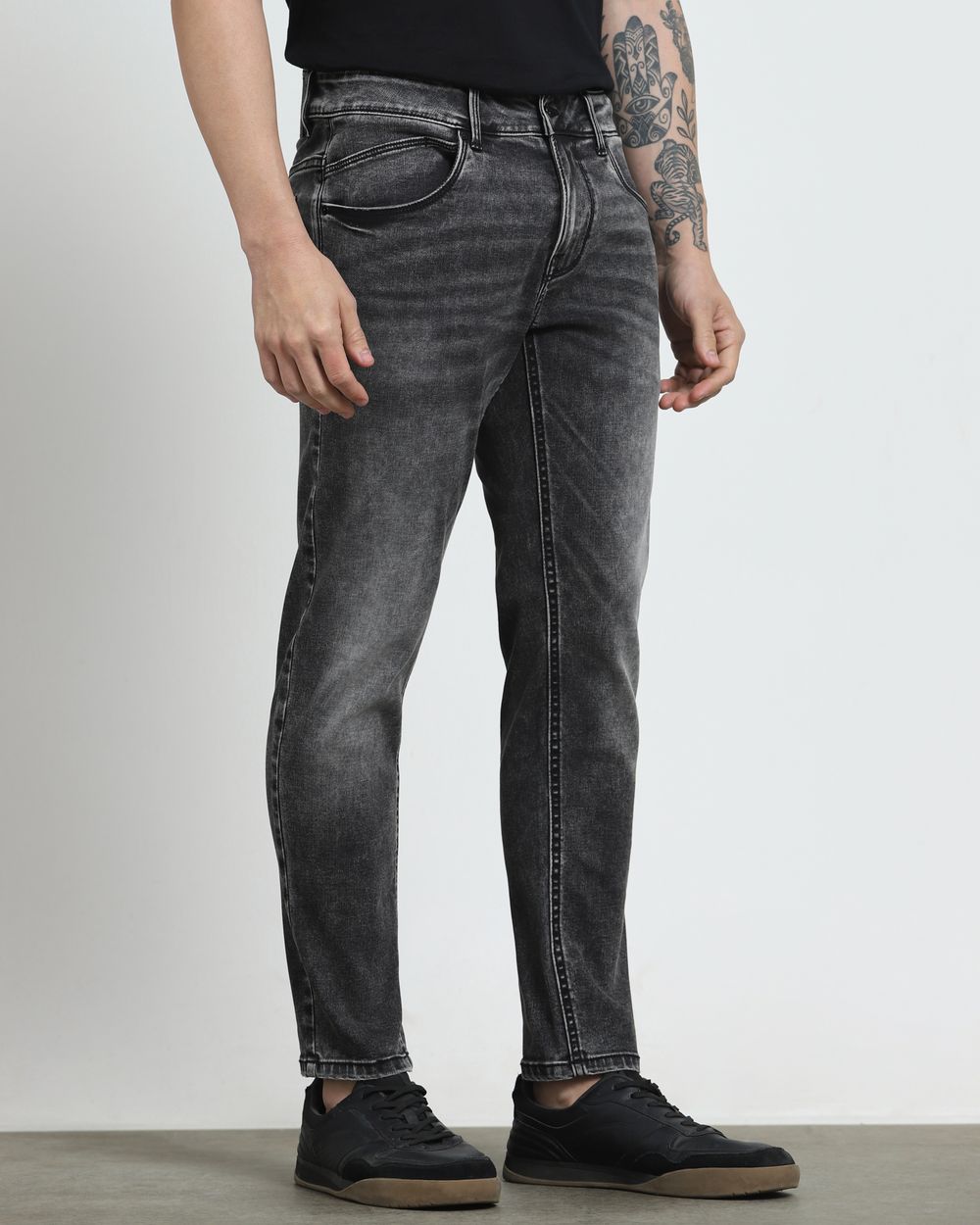Charcoal Ankle Length Jeans