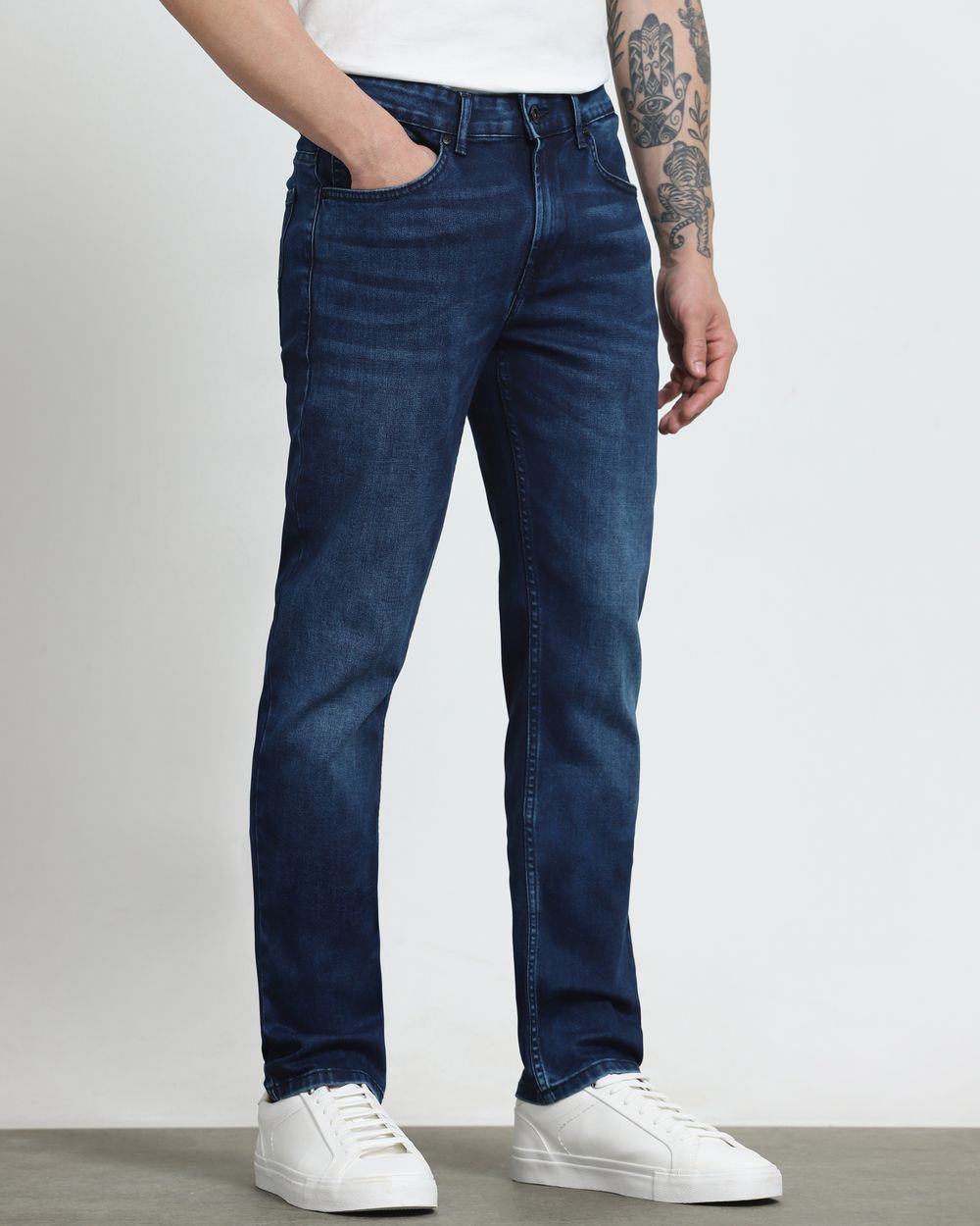 Deep Indigo Blue Super Slim Fit Jeans