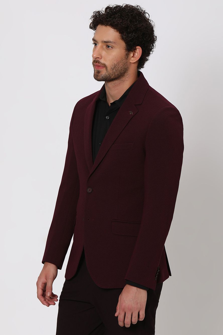 Maroon Slim Fit Blazer