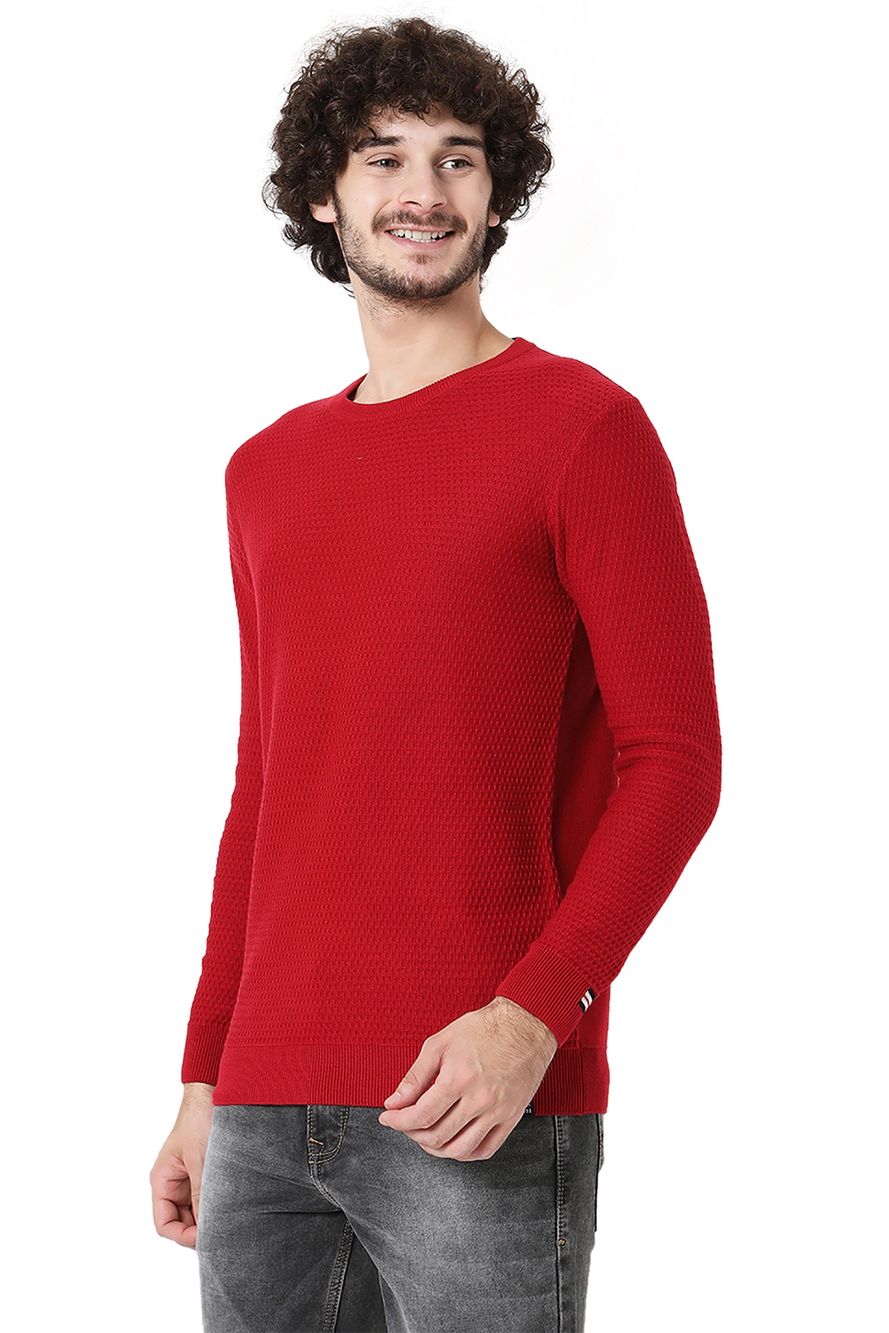 Textured Cotton Sweater