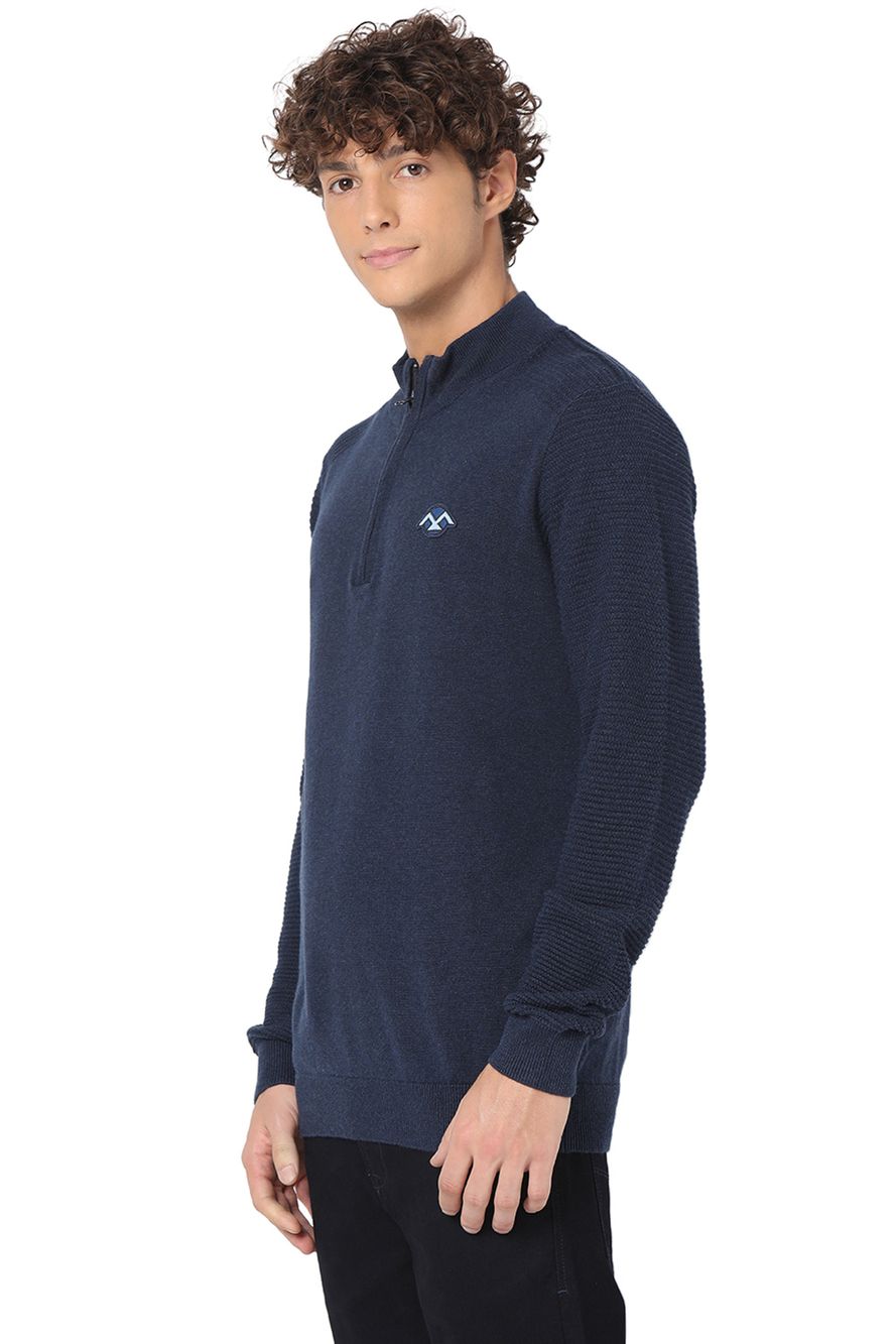 Half Zip Textured Sweater