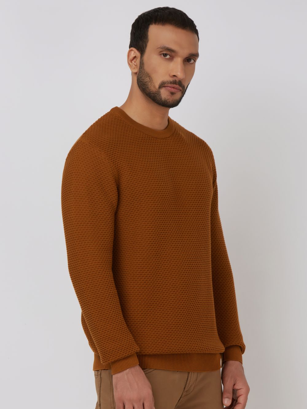 Textured Slim Fit Sweater