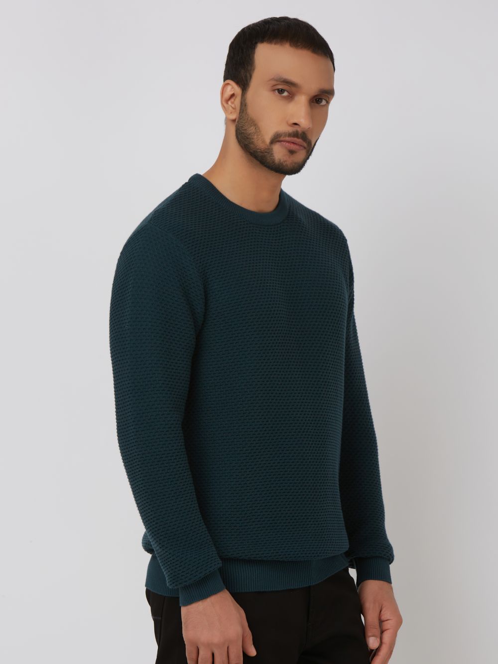 Textured Slim Fit Sweater