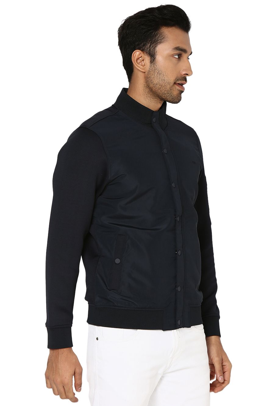 Scuba Jacket With Tech Fabric Front & Sleeve Pocket