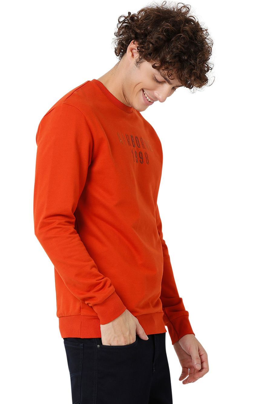 Rust Embroidered Sweatshirt