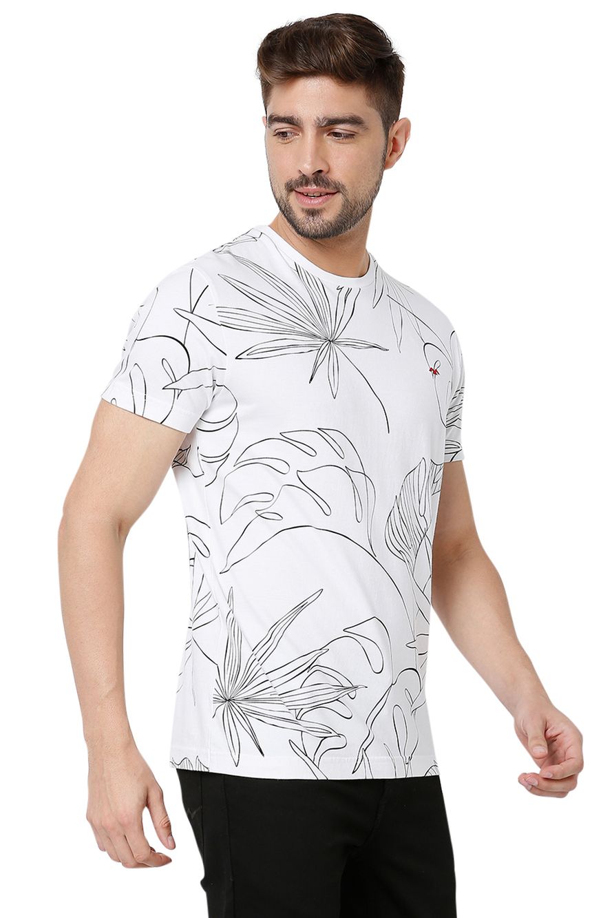 White Leaf Graphic Tee