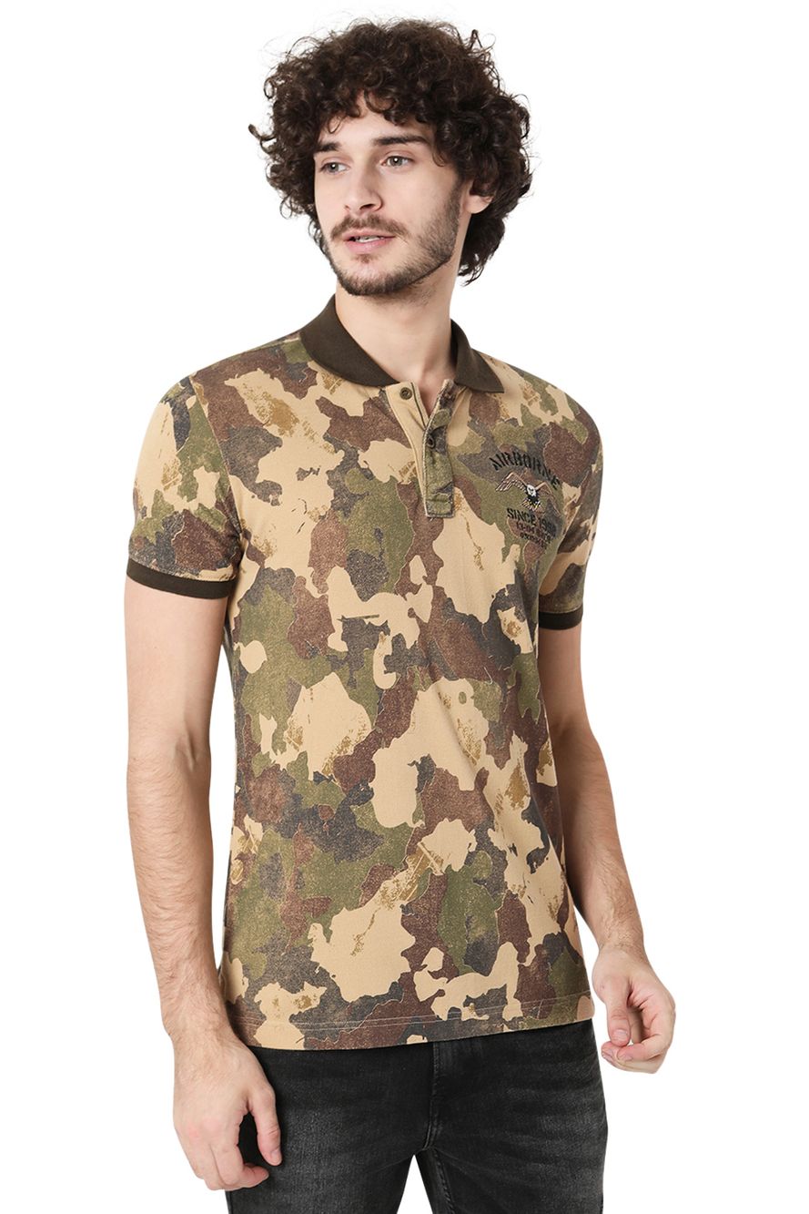 Camo Badged Camo Polo