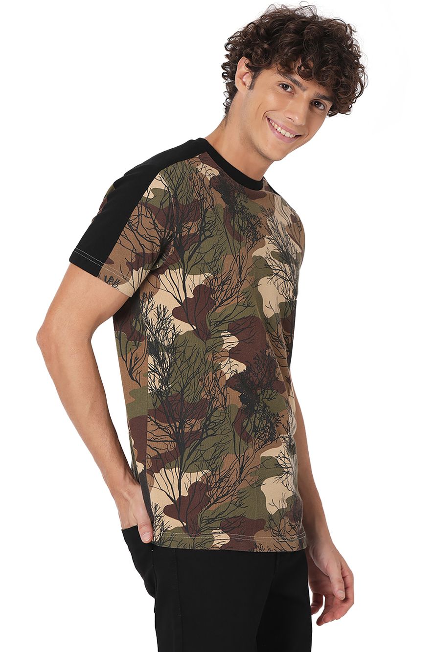 Beige Camo Graphic Tee