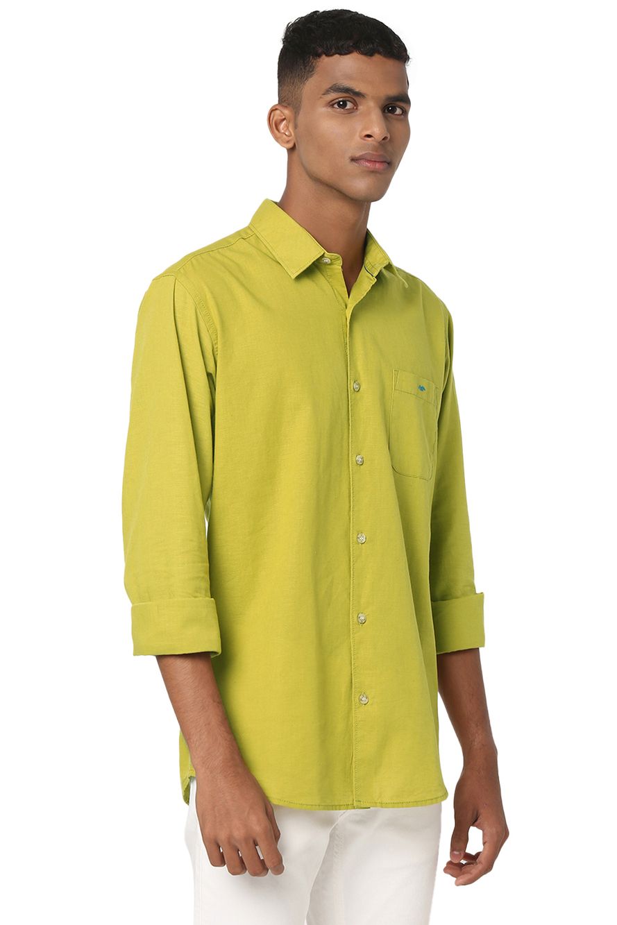 Light Green Slim Fit Casual Shirt