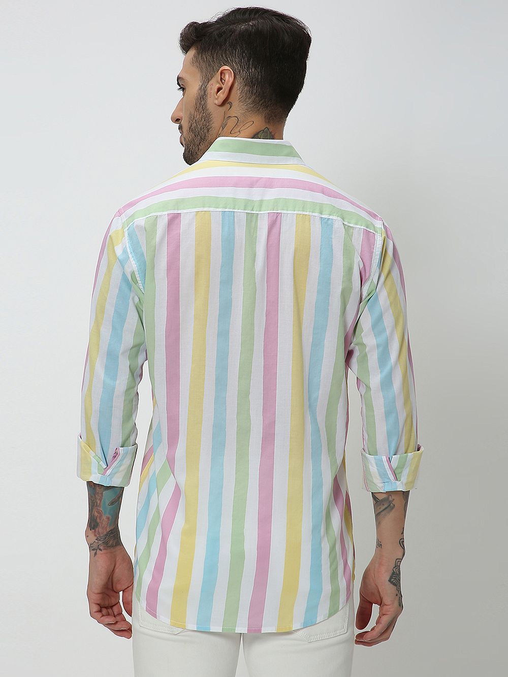 Multi & White Painted Stripe Shirt