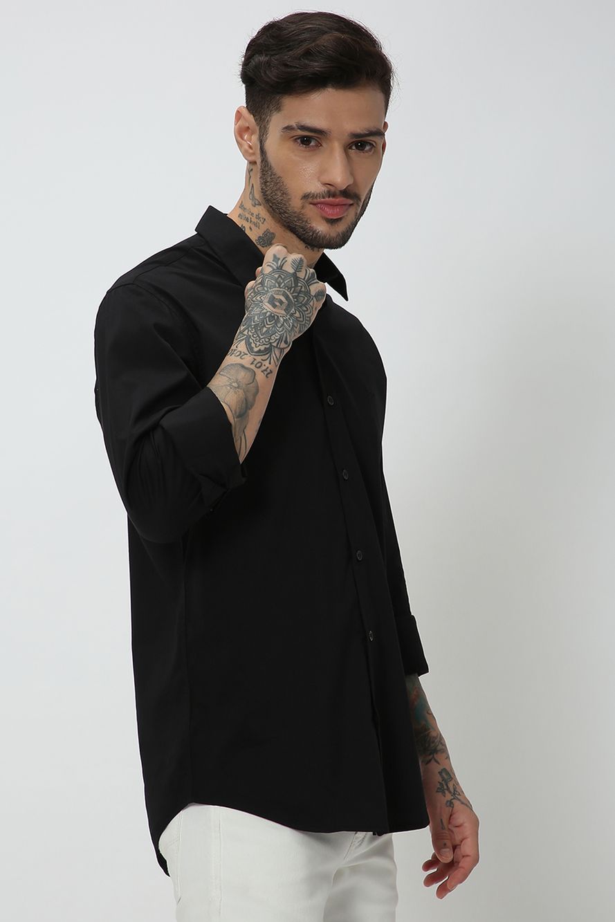 Black Lightweight Stretch Shirt