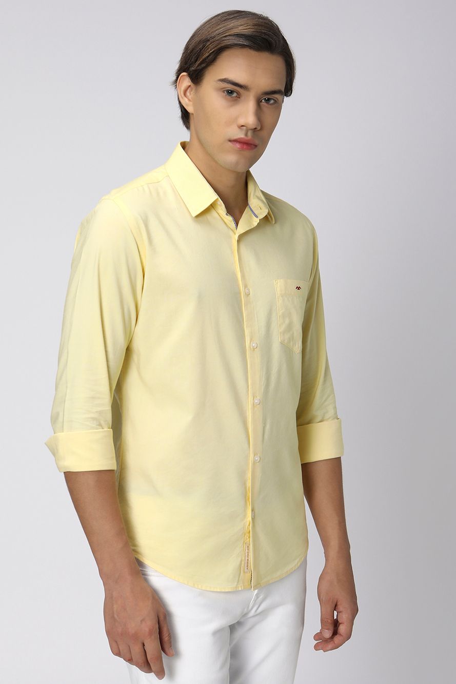 Yellow Chambray Plain Shirt