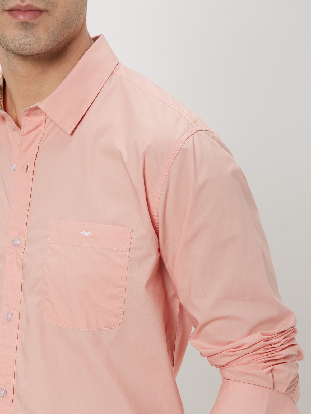 Peach Tactical Poplin Plain Shirt