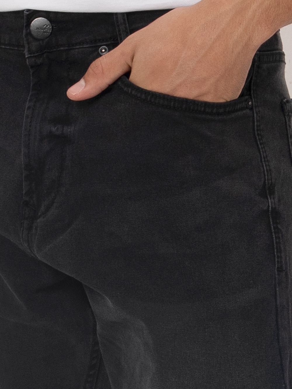 Black Loose Straight Fit Originals Stretch Jeans