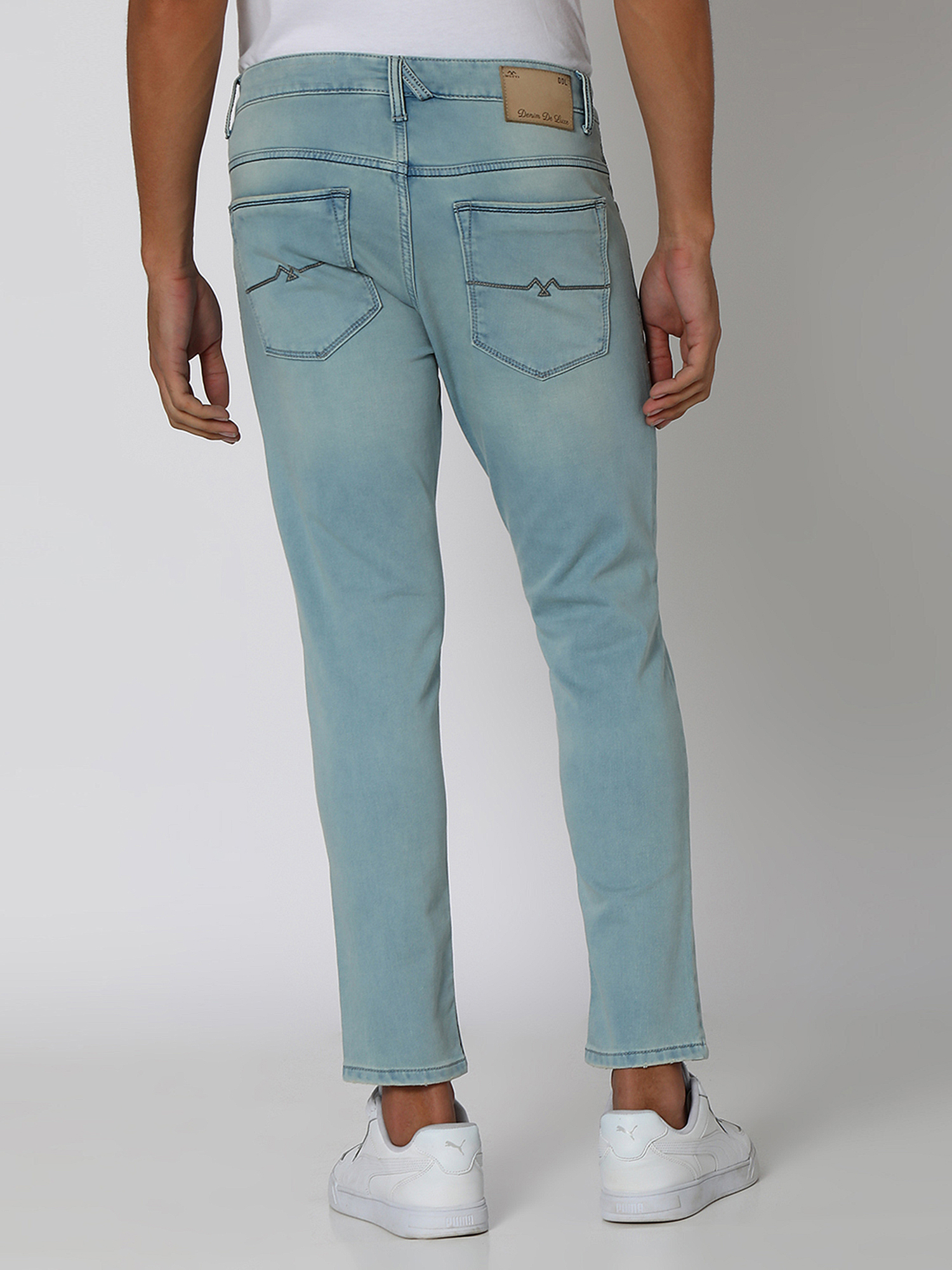 Buy Tinted Ankle Length Denim Deluxe Stretch Jeans Online at Muftijeans