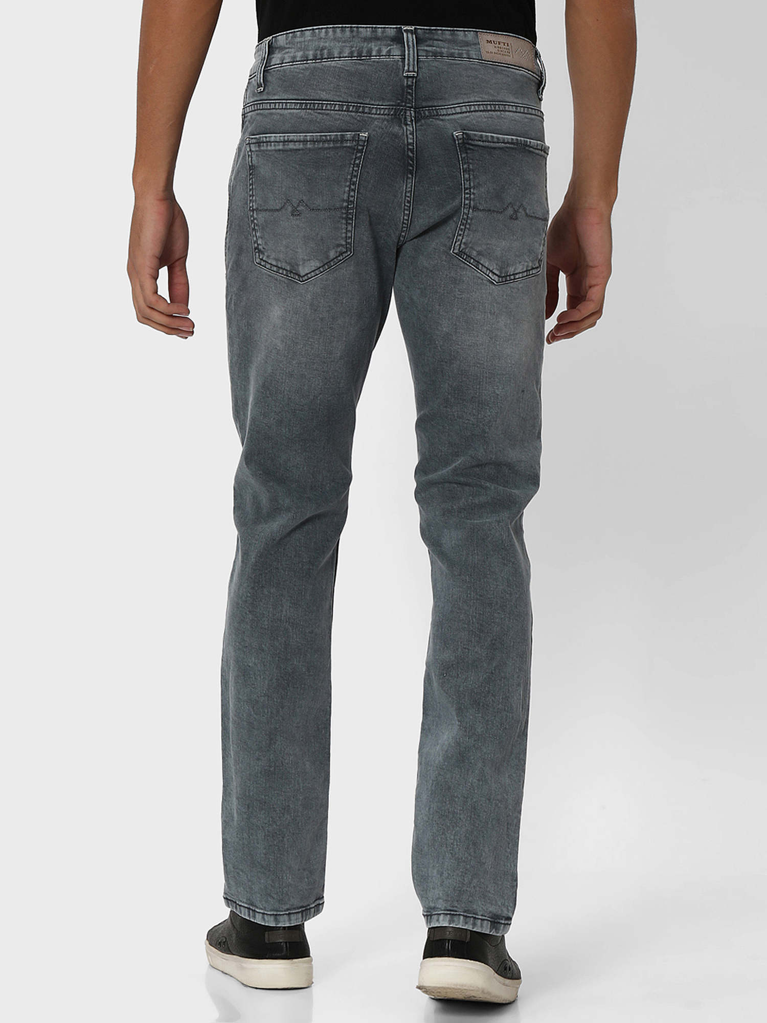 Buy Grey Straight Fit Originals Stretch Jeans Online at Muftijeans