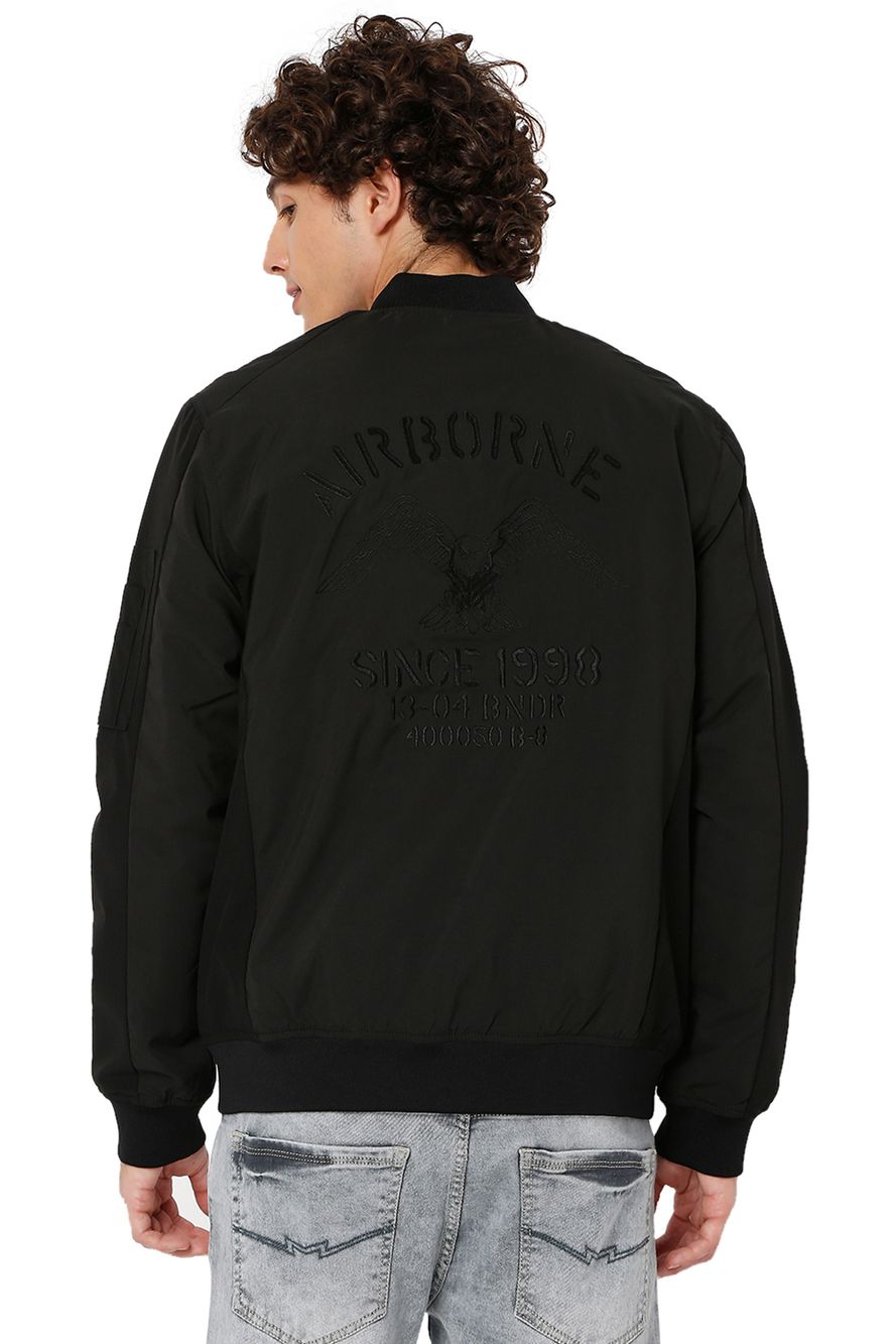 Souvenir Jacket With Tone On Tone Embroidery On Back