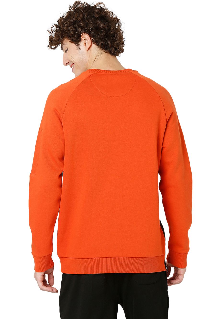 Rust Sleeve Pocket Sweatshirt