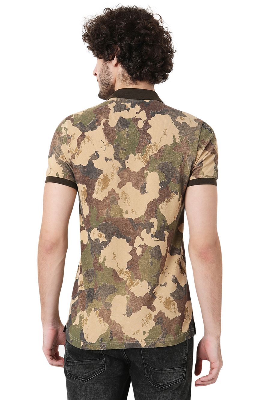 Camo Badged Camo Polo