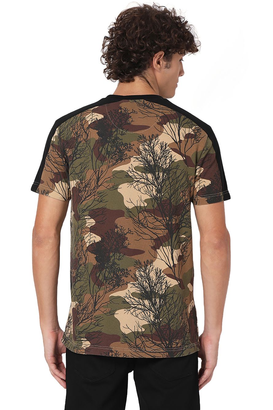 Beige Camo Graphic Tee