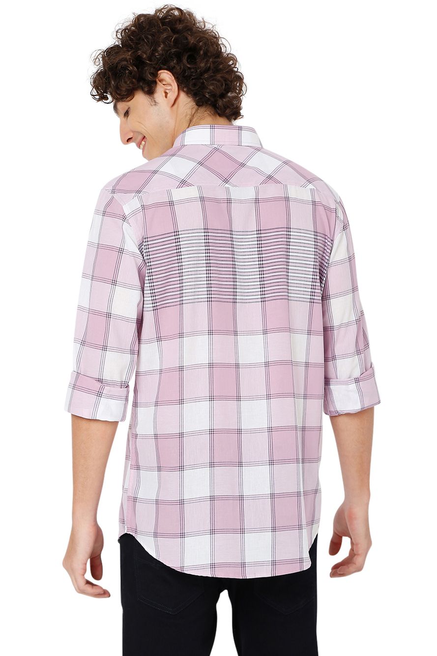 Pink & White Placement Check Shirt
