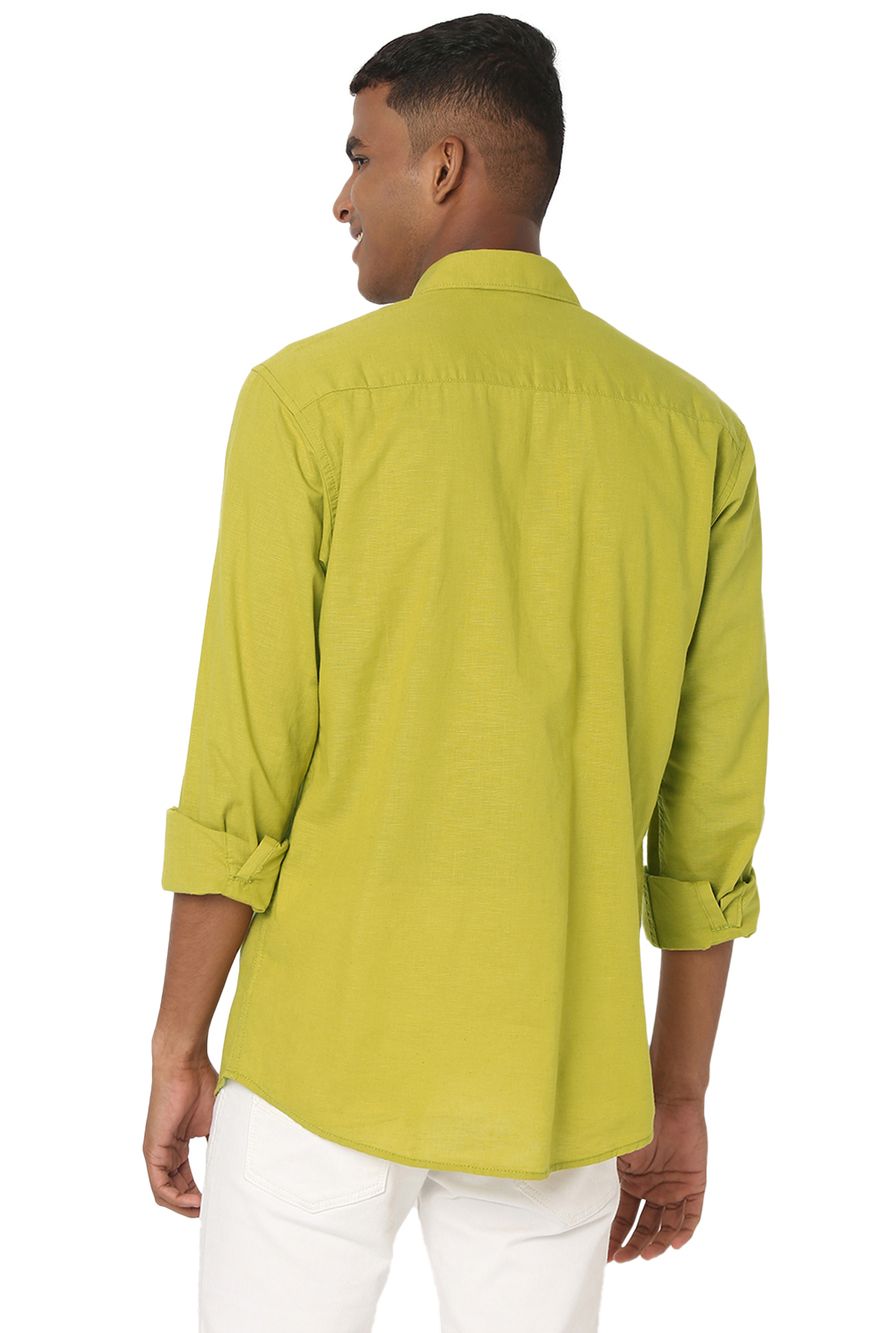 Light Green Slim Fit Casual Shirt