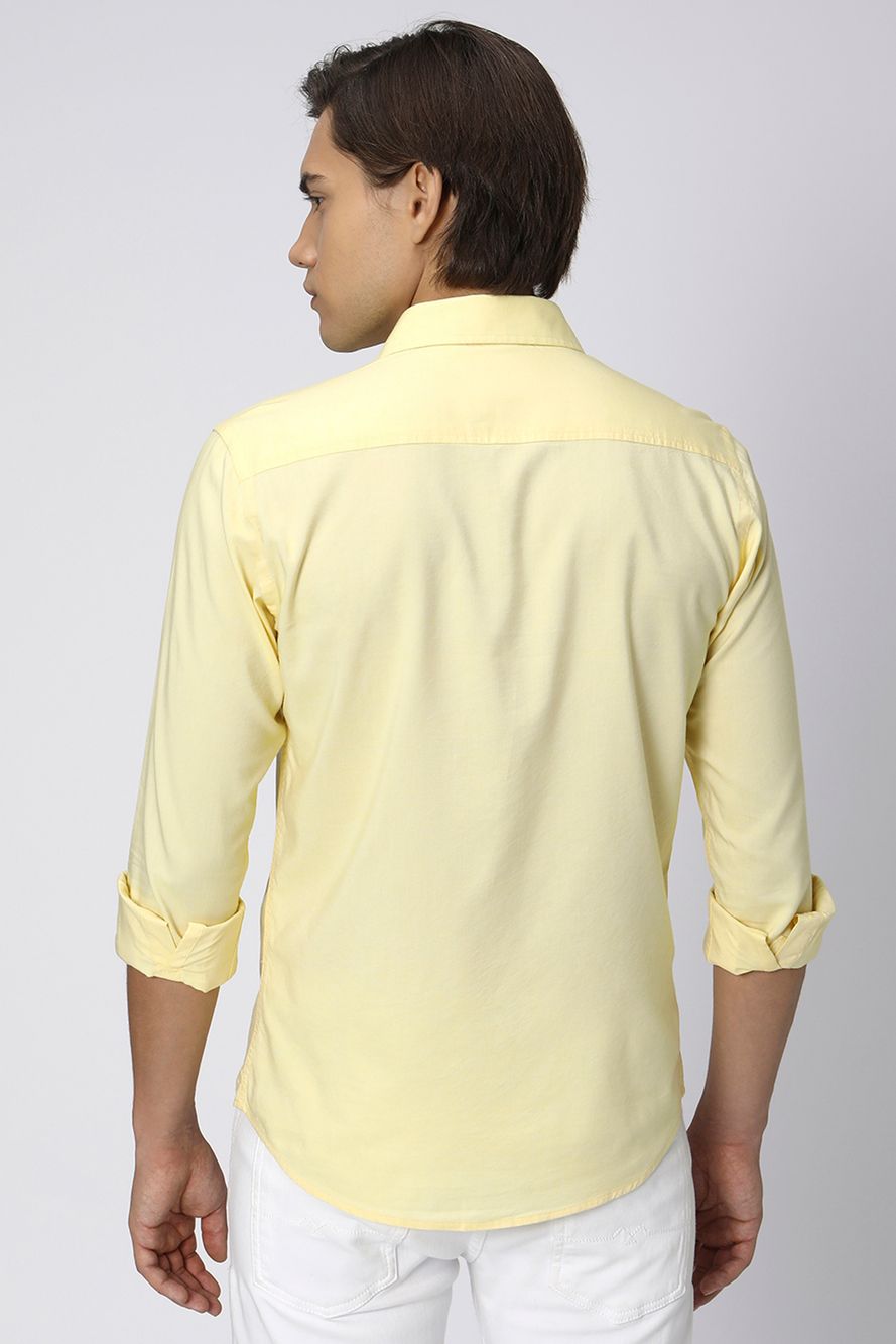 Yellow Chambray Plain Shirt