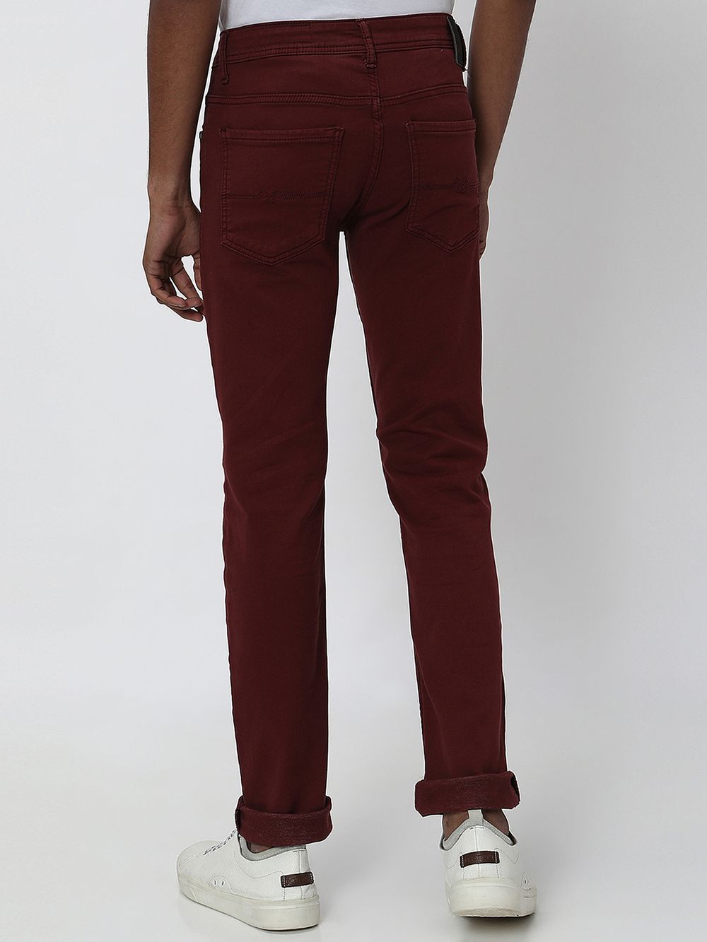 Maroon Super Slim Fit Superstretch Coloured Jeans