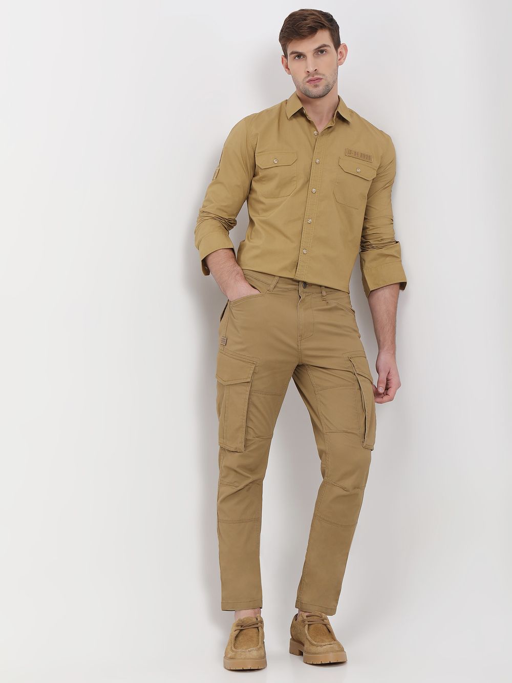 Khaki Slim Fit Cargo