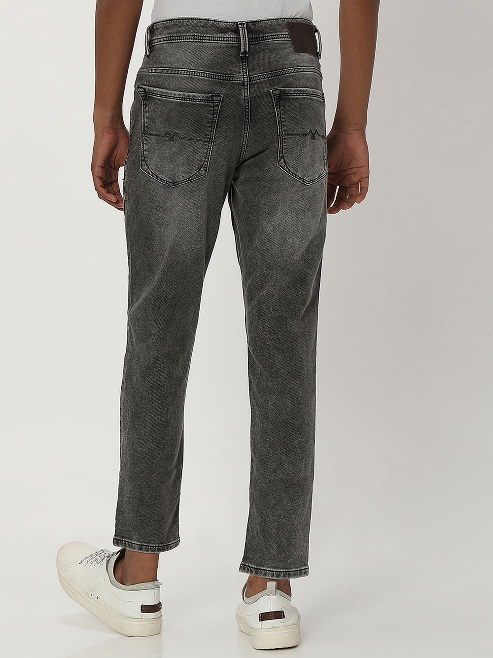 Grey Ankle Length Denim Deluxe Stretch Jeans