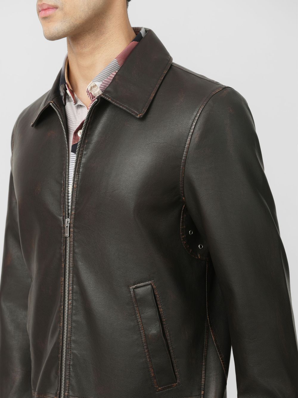 Zipper store Leather Jacket