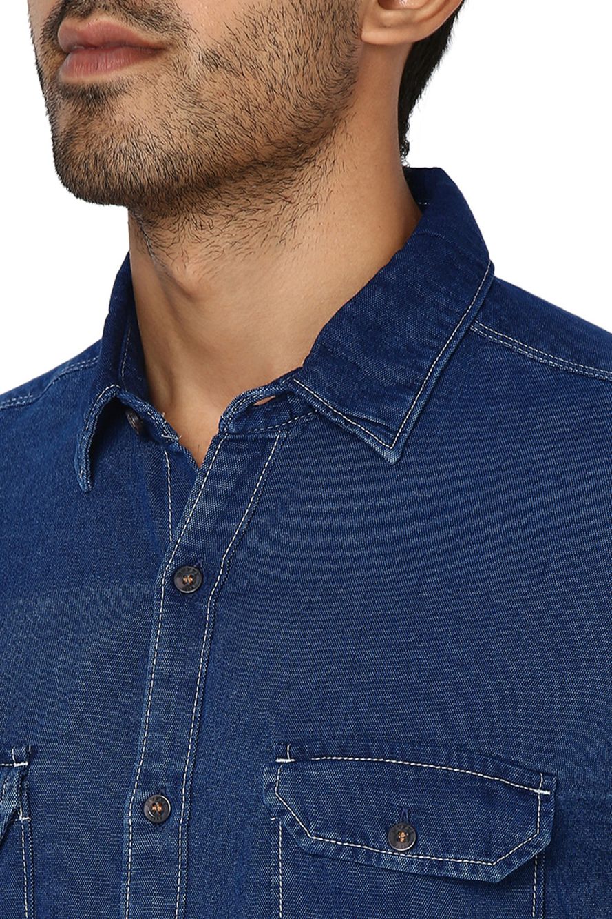 Indigo Blue Denim Shirt