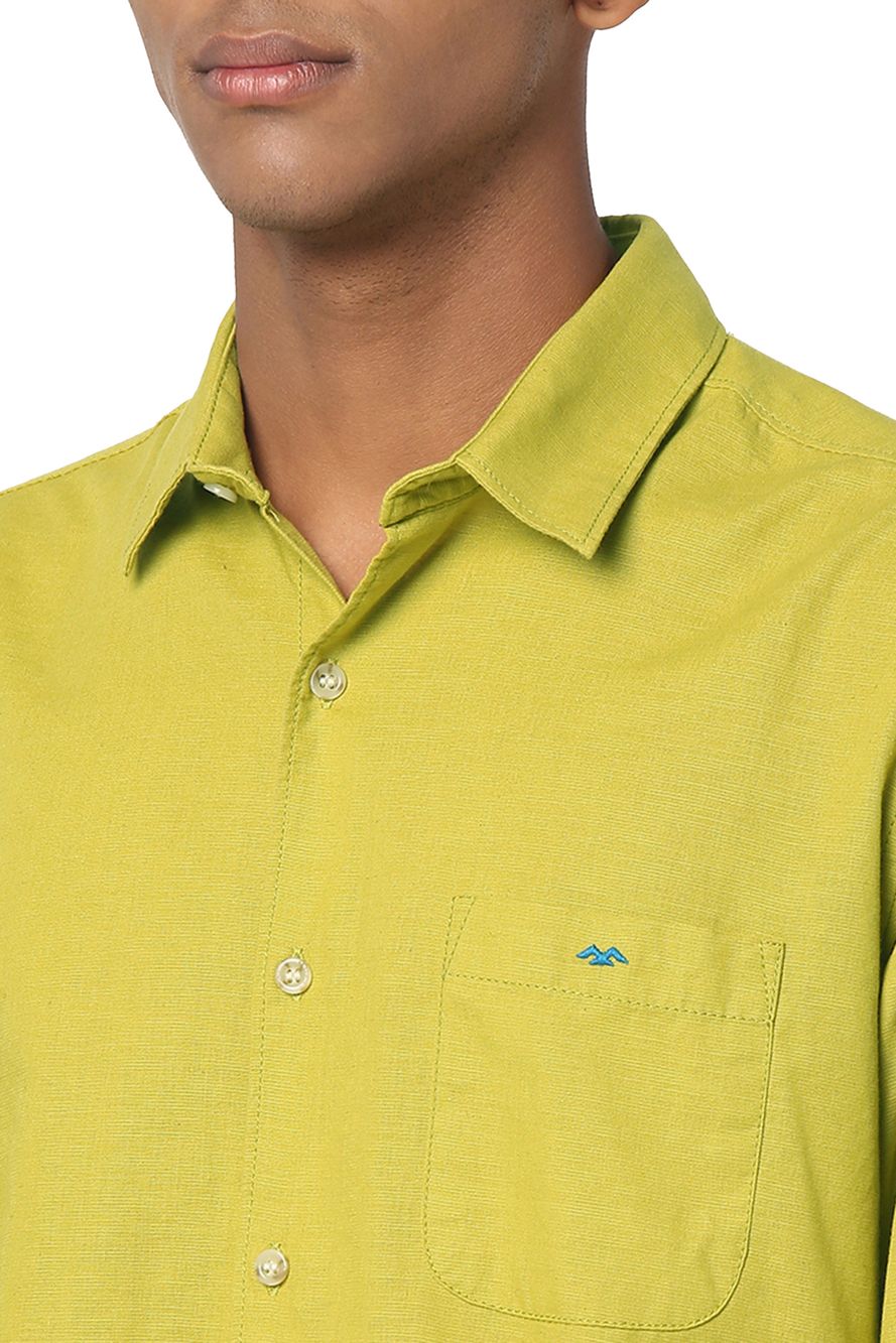 Light Green Slim Fit Casual Shirt