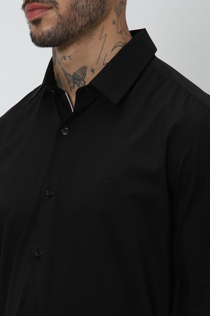 Black Lightweight Stretch Shirt