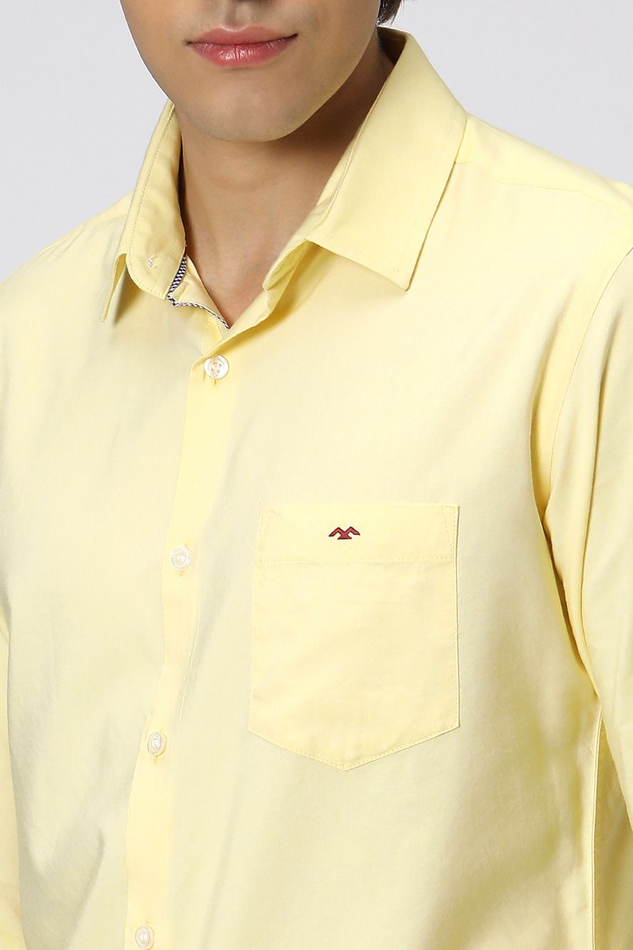 Yellow Chambray Plain Shirt