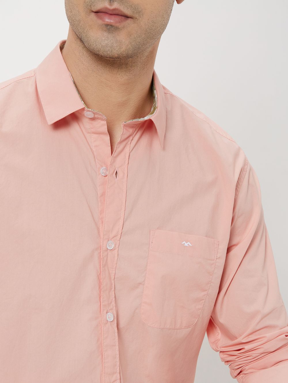 Peach Tactical Poplin Plain Shirt