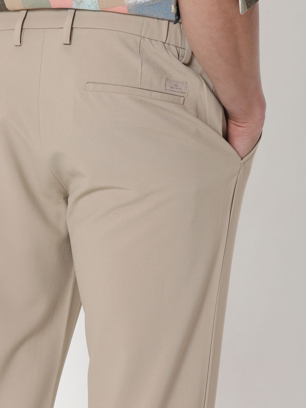 Buy Beige Ankle Length Stretch Chinos Online at Muftijeans
